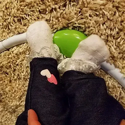 BQUBO Baby Girls Paypoqlar Eyelet Ruffle Dantelli Paypoq Chaqaloq Paypoqlari Yangi Tug'ilgan/Go'daklar/Kichkintoylar/Bolalar Bezakli Yozgi Yupqa Ko'ylak Paypoq - 7