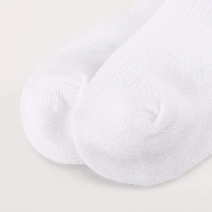 BQUBO Baby Girls Paypoqlar Eyelet Ruffle Dantelli Paypoq Chaqaloq Paypoqlari Yangi tug'ilgan/Go'daklar/Yosh bolalar/Bolalar Frilly Yozgi Yupqa Libos Paypoq - 3