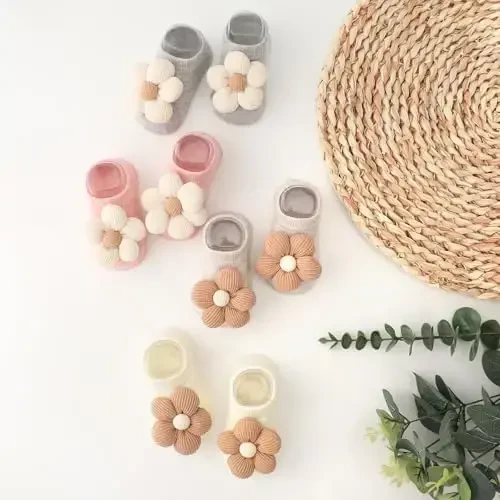 BQUBO Baby Girls Socks Eyelet Ruffle Lace Sock Baby Socks Newborn/Infant/Toddlers/Kids Frilly Summer Thin Dress Sock - 7