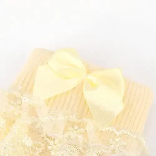BQUBO Baby Girls Socks Eyelet Ruffle Lace Sock Baby Socks Newborn/Infant/Toddlers/Kids Frilly Summer Thin Dress Sock - 6