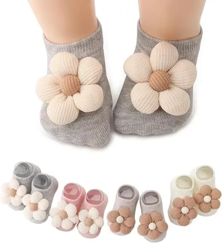 BQUBO Baby Girls Socks Eyelet Ruffle Lace Sock Baby Socks Newborn/Infant/Toddlers/Kids Frilly Summer Thin Dress Sock 