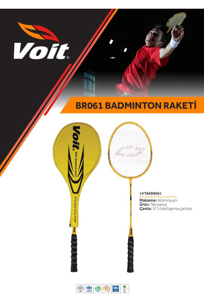 BR061 Badminton Raketi Tekli-Sarı - VOIT (1)