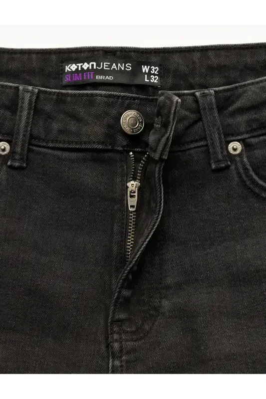 Brad Siyah Erkek Jean Pantolon 5SAM40002ND - 6