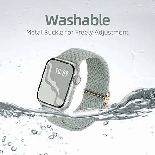 Braided Stretchy Solo Loop Compatible for Apple Watch Band 38mm 40mm 41mm 42mm 44mm 45mm 46mm 49mm for Women Men, Nylon Elastic Straps Wristbands for iWatch Series 11/10 9 8 7 6 5 4 3 SE/Ultra 3 2 1 - 11