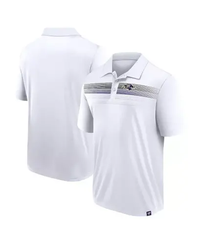Branded Men's White Baltimore Ravens Victory For Us Interlock Polo - 1