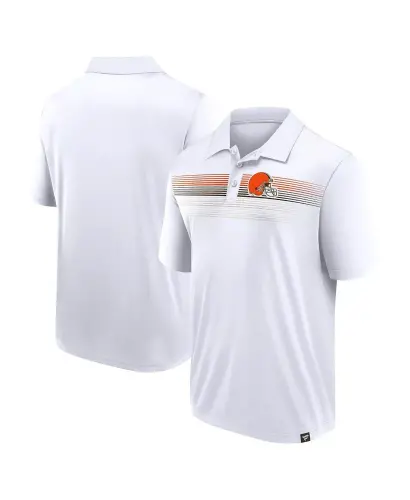 Branded Men's White Cleveland Browns Victory For Us Interlock Polo - 1