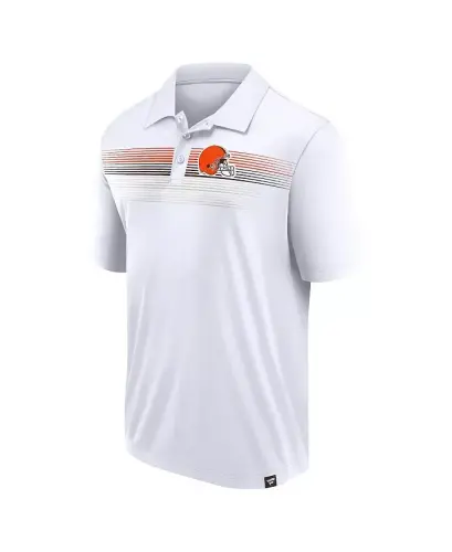 Branded Men's White Cleveland Browns Victory For Us Interlock Polo - 3