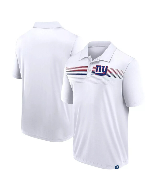 Branded Men's White New York Giants Victory For Us Interlock Polo - FANATICS