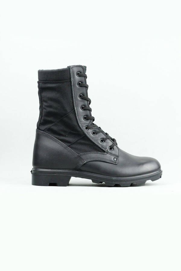 Branded Rubber Military Boots Men Black Oknb58asb - 1