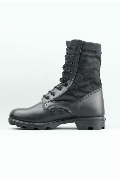 Branded Rubber Military Boots Men Black Oknb58asb - 2