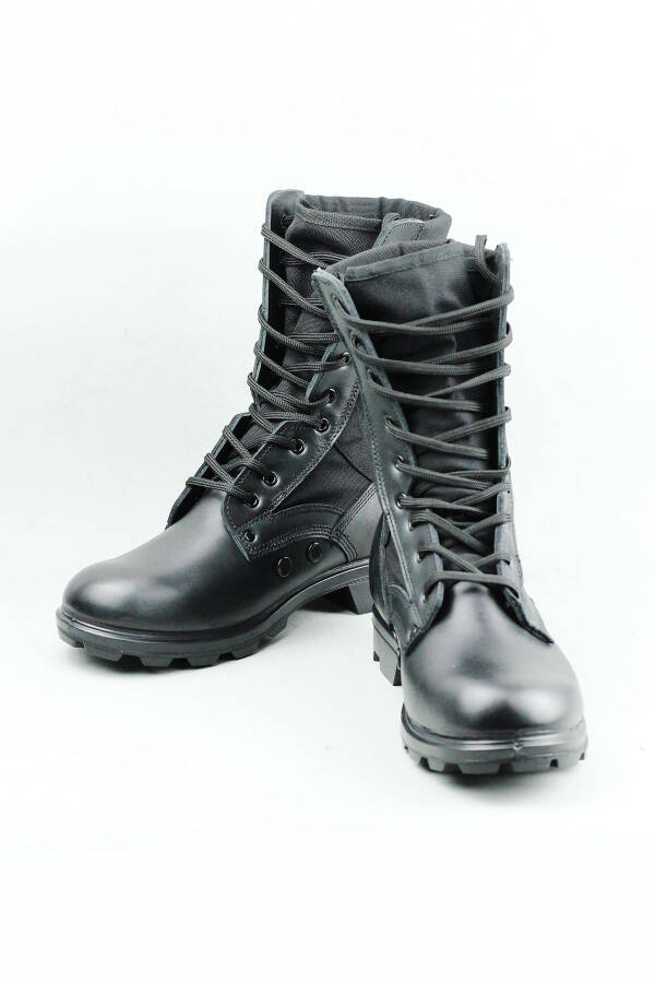 Branded Rubber Military Boots Men Black Oknb58asb - 4