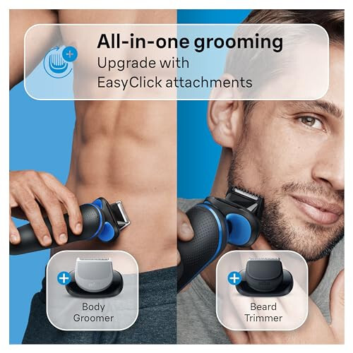 Braun Electric Shaver for Men, Series 5 5150cs, Wet & Dry Shave, Turbo Shaving Mode, Foil Shaver, with Beard Trimmer, Body Groomer and Charging Stand, Blue - 10