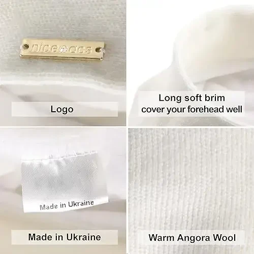 Braxton Beret - Issiq astarli jun angora trikotaj beretlari - Ayollar uchun frantsuzcha Parij shlyapasi - 4