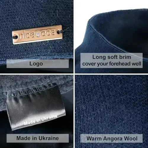 Braxton Beret - Warm Lined Wool Angora Knit Berets - French Paris Hat for Women - 4