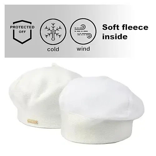 Braxton Beret - Warm Lined Wool Angora Knit Berets - French Paris Hat for Women - 2