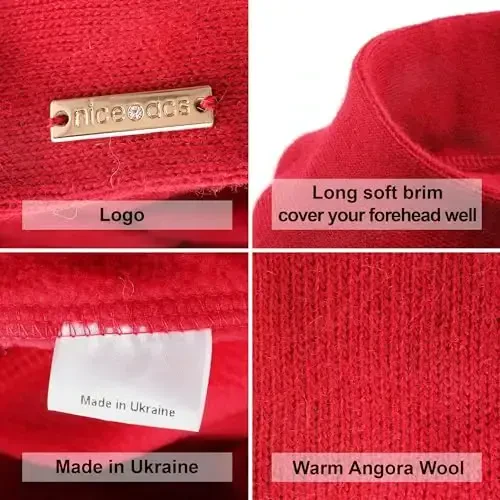 Braxton Beret - Warm Lined Wool Angora Knit Berets - French Paris Hat for Women - 4