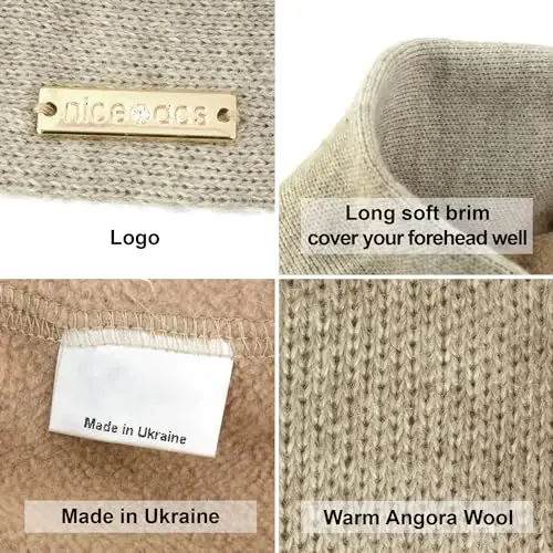 Braxton Beret - Warm Lined Wool Angora Knit Berets - French Paris Hat for Women - 5