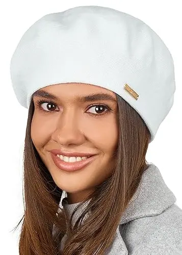 Braxton Beret - Warm Lined Wool Angora Knit Berets - French Paris Hat for Women 