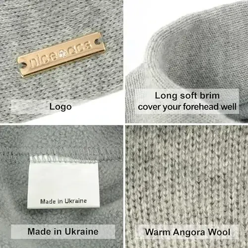 Braxton Grey - Warm Lined Wool Angora Knit Berets - French Paris Hat for Women - 6