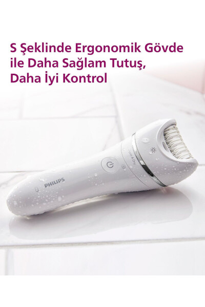 BRE700/05 Epilator (Face+Underarm+Bikini Area+Leg) Wet-Dry, Illuminated, Cordless - 9