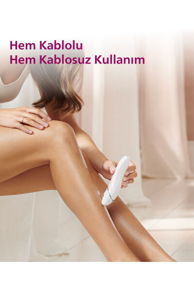 BRE700/05 Epilator (Face+Underarm+Bikini Area+Leg) Wet-Dry, Illuminated, Cordless - 10