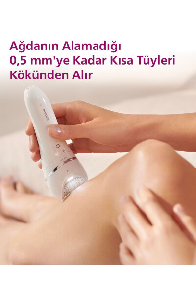 BRE700/05 Epilatör (Yüz+Koltuk altı+Bikini Bölgesi+Bacak)Islak-Kuru,Işıklı,Kablosuz - 3