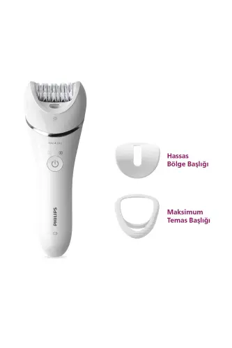 BRE700/05 Epilatör (Yüz+Koltuk altı+Bikini Bölgesi+Bacak)Islak-Kuru,Işıklı,Kablosuz - PHILIPS (1)