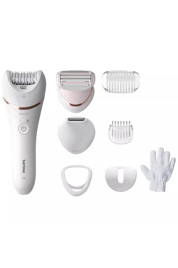 BRE720/05 Epilator (Face+Underarms+Bikini Area+Legs) Wet & Dry, Illuminated, Cordless - 14