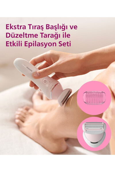 BRE720/05 Epilator (Face+Underarms+Bikini Area+Legs) Wet & Dry, Illuminated, Cordless - 11