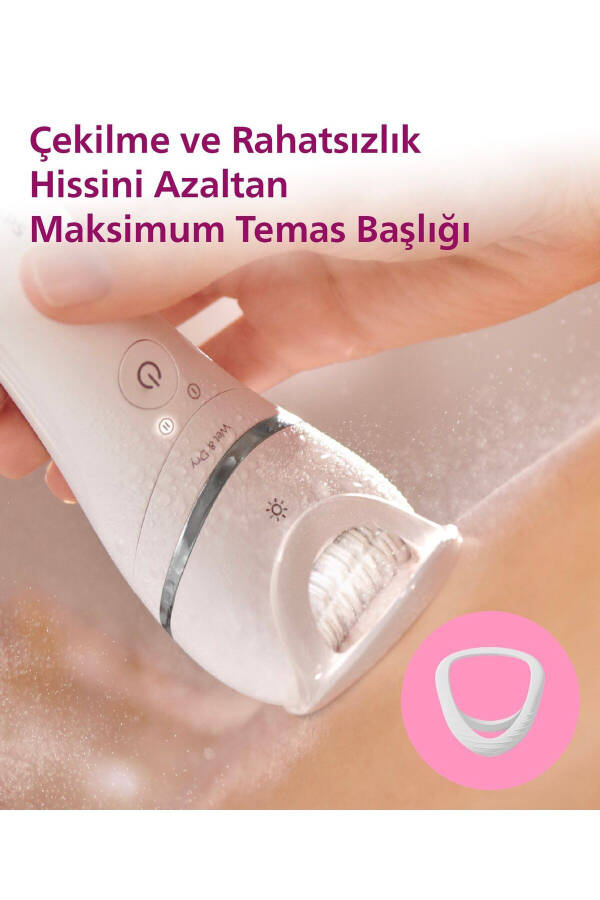 BRE720/05 Epilatör (Yüz+Koltuk altı+Bikini Bölgesi+Bacak) Islak Ve Kuru, Işıklı, Kablosuz - 10