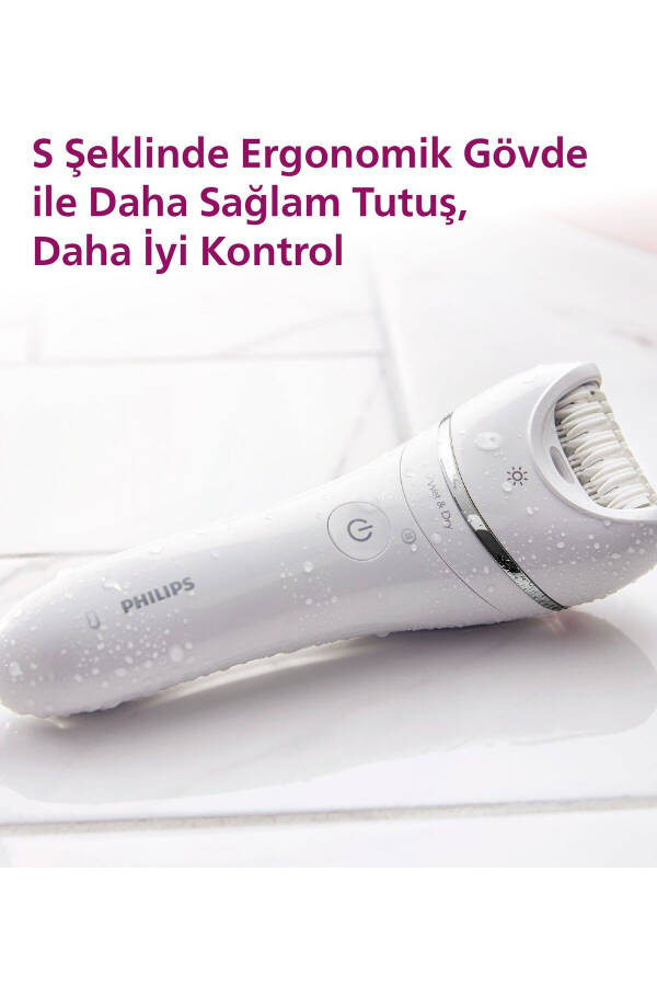 BRE720/05 Epilator (Yuz+Qo'ltiq osti+Bikini hududi+Oyoq) Ho'l va quruq, yorug'likli, simsiz - 12