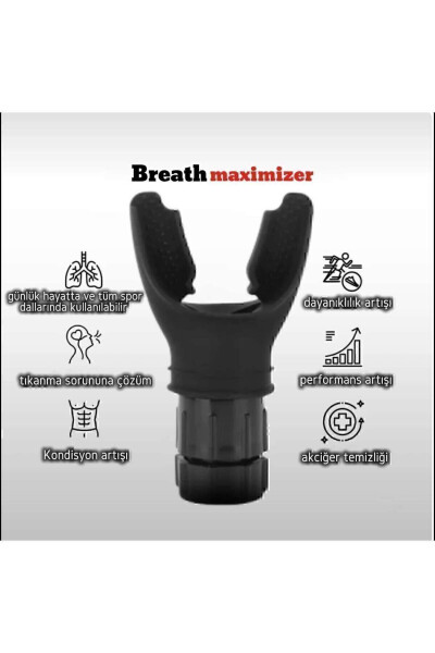 Breathmaximizer (DEMİR AKCİĞER) Nefes Egzersiz Aleti Kondisyon/dayanıklılık Geliştirici (SİYAH) - 28