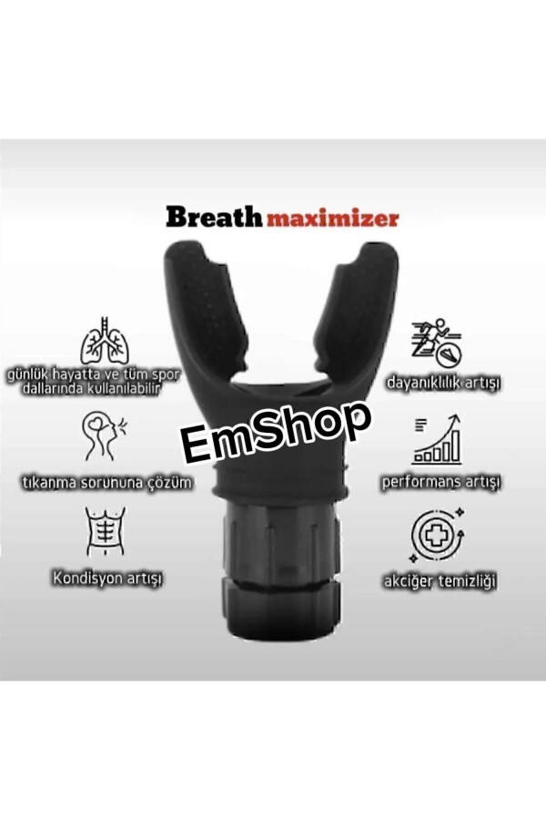 Breathmaximizer (DEMİR AKCİĞER) Nefes Egzersiz Aleti Kondisyon/dayanıklılık Geliştirici (SİYAH) - 21