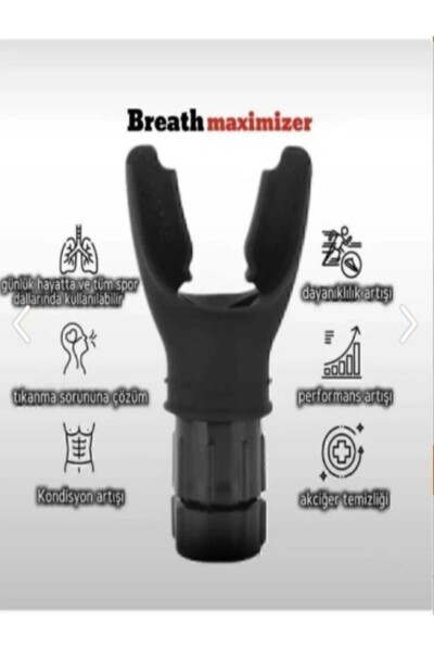 Breathmaximizer (DEMİR AKCİĞER) Nefes Egzersiz Aleti Kondisyon/dayanıklılık Geliştirici (SİYAH) - 4