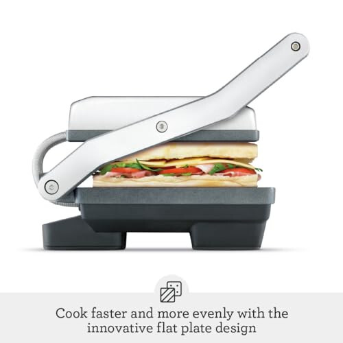 Breville Panini Pressi Duo 1500 vatt yopishqoq emas, cho'tkali paslanmaydigan po'lat - 3