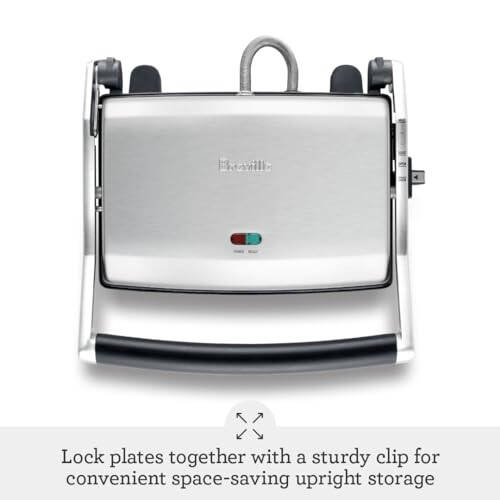 Breville Panini Pressi Duo 1500 vatt yopishqoq emas, cho'tkali paslanmaydigan po'lat - 4