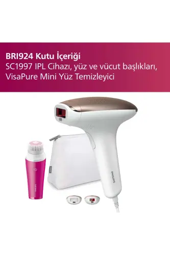 Brı924/00 Lumea IPL Hair Removal Device, Bag and Facial Cleansing Device Included - 13