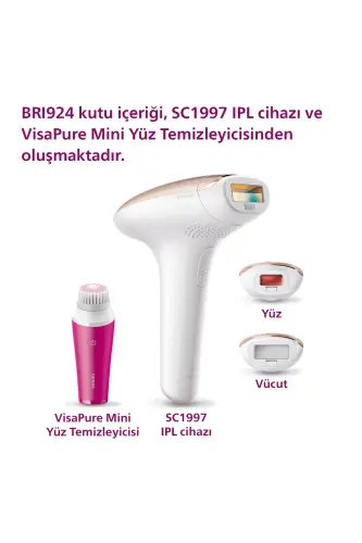 Brı924/00 Lumea Lazer Epilatsiya IPL Soch Olib Tashlash Qurilmasi, Sumka va Yuz Tozalash Qurilmasi Sovg'a Qilingan - 6