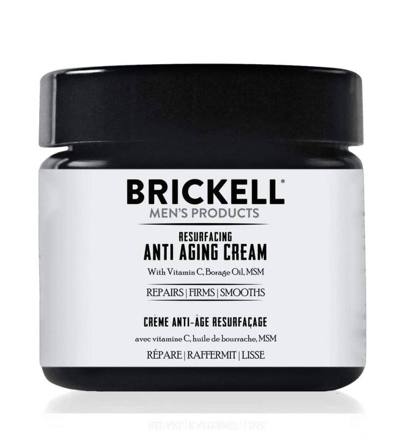 Brickell Men's Products Resurfacing Anti-Aging Face Cream For Men, Natural and Organic Face Moisturizer, Vitamin C Cream For Wrinkles, 2 oz, Scented - 1