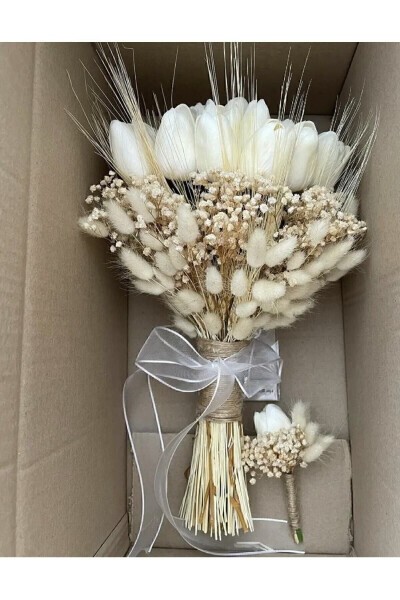 Bridal Bouquet with Groom's Boutonniere - GENEL MARKALAR (1)