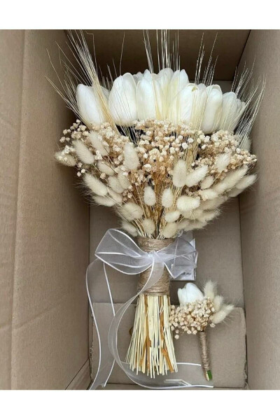 Bridal Bouquet with Groom's Boutonniere - 1