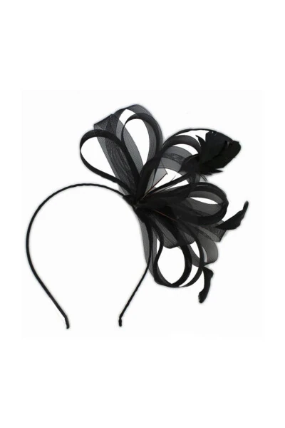 Bridal Crown Black Veil Cap Wedding Hat Veil Cap - BBA NEW TREND