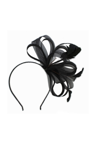 Bridal Crown Black Veil Cap Wedding Hat Veil Cap - BBA NEW TREND