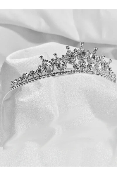 Bridal Crown Wedding Henna and Engagement Crown Delicate Bead Bridal Henna Crown - SAFHAS (1)