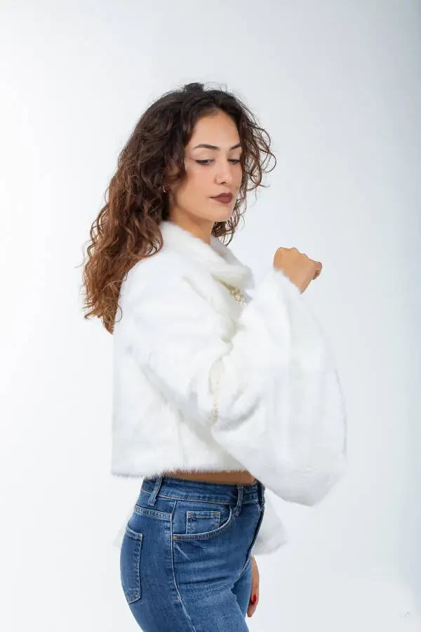 Bridal Dress Fur Bolero - 10