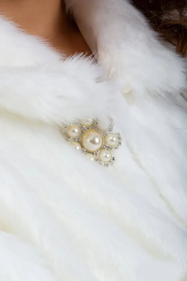 Bridal Dress Fur Bolero - 15