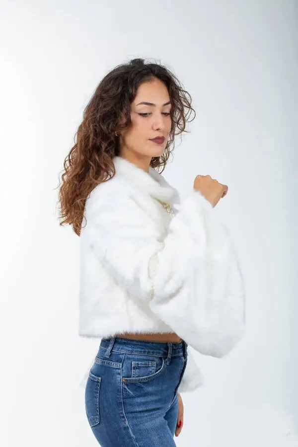 Bridal Dress Fur Bolero - 2