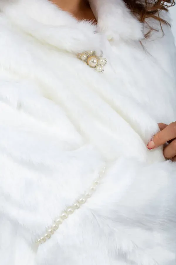 Bridal Dress Fur Bolero - 6