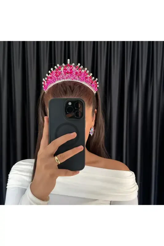 Bridal Engagement Henna Promise Crown Alin-fuchsia - BEYOĞLU NİŞANTAŞI