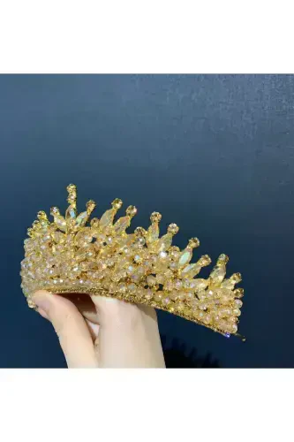 Bridal Engagement Henna Promise Crown Alin-gold - 5